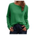 thumbnail image 1 of WUANDIXFA T-Shirt à Col Rond Ample en Coton et Lin pour Femme, Été, Décontracté, Extérieur, Grande Taille, Respirant, Vert, P, 1 of 6