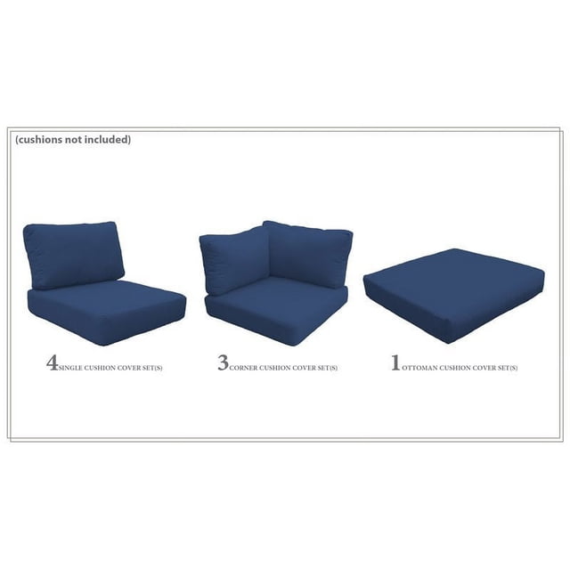 TK Classics Ensemble de Housses en Bleu Marine pour BARBADOS-10b