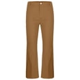 thumbnail image 6 of LEKWK Flared Dress Pants for Men Slim Fit Bootcut Trousers Retro Style Casual Slacks with Pockets Smooth Draped Apparel for Business Work Office Party Outing Brown XL, 6 of 7