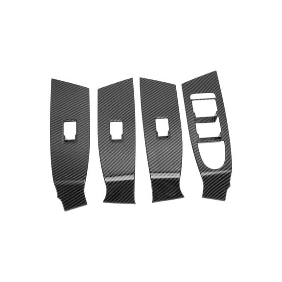 Unique Bargains Window Lift Switch Panel Trim Cover for Mazda CX-50 2023-2025 Front Rear Car Door Window Control Button Interior Accessories Carbon Fiber Black
