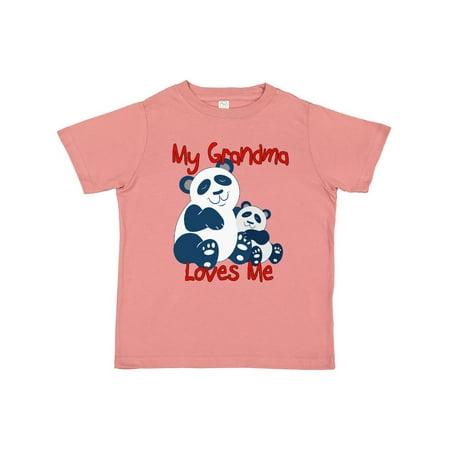 

Inktastic My Grandma Loves Me Panda Gift Toddler Boy or Toddler Girl T-Shirt