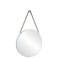thumbnail image 1 of Urban Trends Collection 43863 Metal Round Wall Mirror with Top Rope Hanger Coated, Blue - Large, 1 of 1