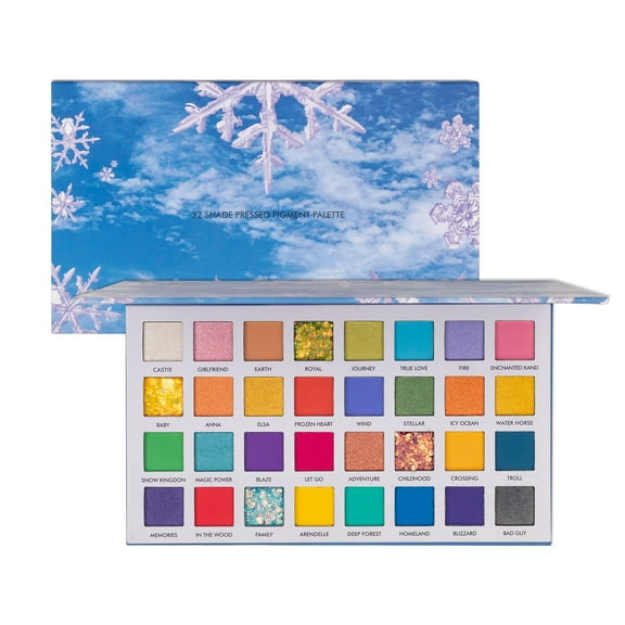 HHBEAUTY 32 Colours Glitter Eyeshadow Palette, Make-Up Palette, Face and Body Glitter, Festival Accessories, Glitter Artistry Palette, Eye Shadow Pallets for Women Girls Kids