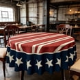 thumbnail image 5 of 60In Patriotic Round Tablecloth Polyester Waterproof Stain Resistant Independence Day Party Bbq Picnic Home Kitchen Dining Decorative Cover Decor, 5 of 7