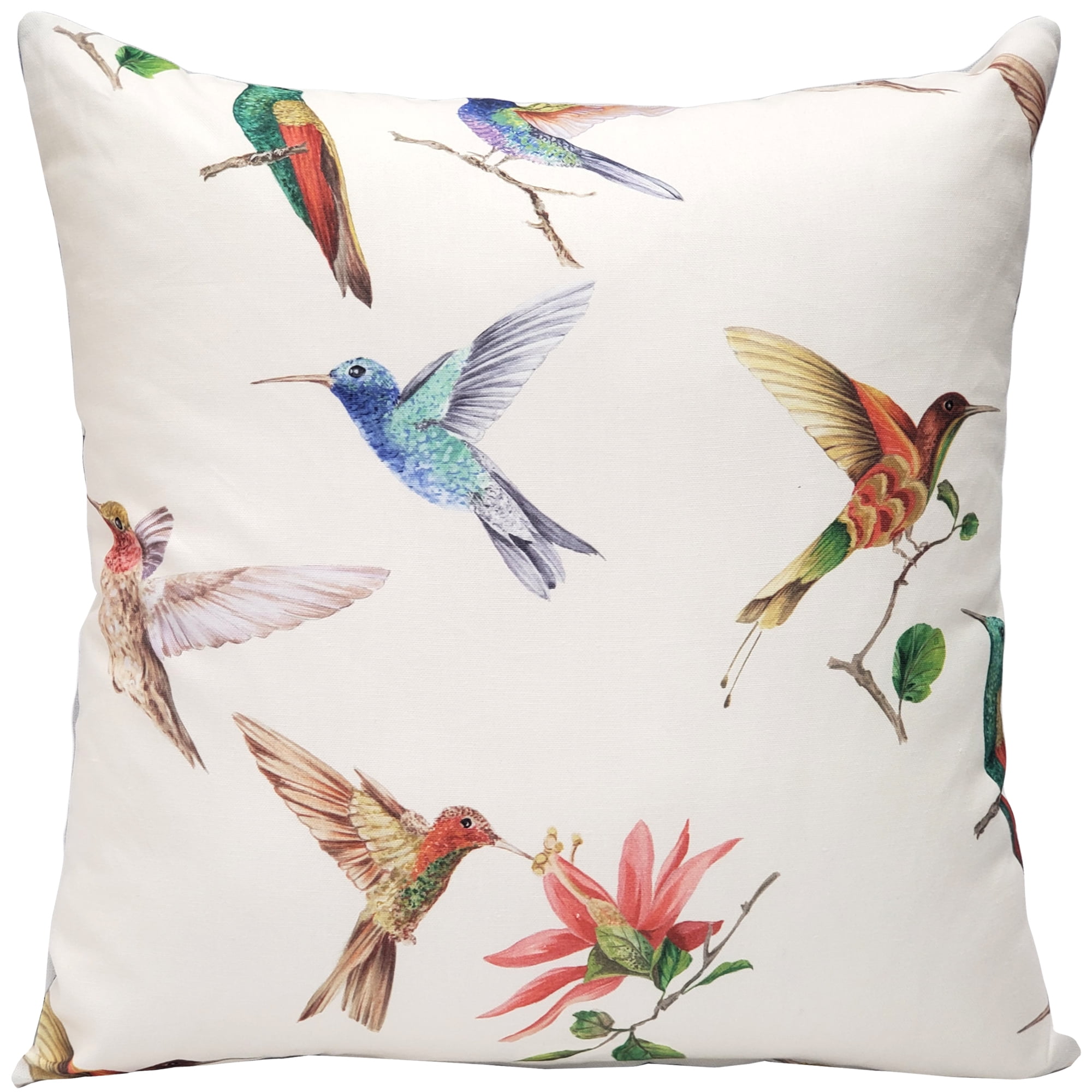 Monteverde Hummingbird Throw Pillow 21x21, Complete with Polyfill Pillow Insert