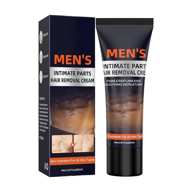 Crema depilatoria para hombres, depilación suave, depilación corporal completa, depilación para anodina (60 ml)