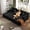 Black, variant on kelyda 97'' Double Chaise Lounge Chair Indoor, 2 in 1 Modern Convertible Cloud Corduroy Sofa Bed Sleeper Chair Orange