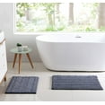 Better Homes & Gardens Heathered Noodle Striped Bath Rug Set, Admiral
