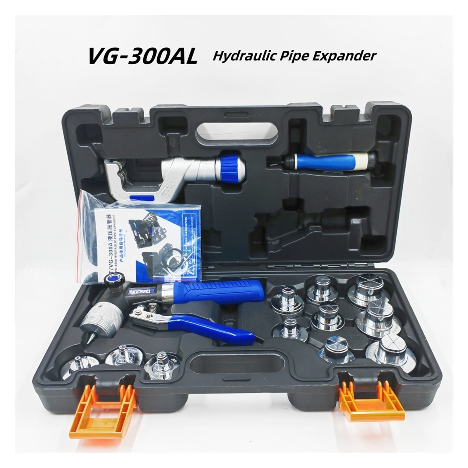 Hydraulic Expanding Tool Kit, Hydraulic Expander, HVAC, Copper Tubing, Copper Tube Expanding Tool, 3/8 "to 1-5/8", VG-300AL