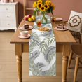 thumbnail image 2 of Sage Green Leaves Table Runner 120 Inches, Willow Leaf Country Botanical Branches Bed Runner Dresser Scarves Tabletop for Indoor Outdoor Parties/Ceremony/Banquet, 13"x 120", 2 of 9