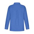 thumbnail image 6 of tarylea Oversized Tops for Women Button Down Turndown Collar Shirts 2 Chest Pockets Long Sleeve Tops Casual Loose Blouse, 6 of 8