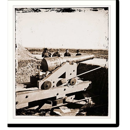Historic Print, Savannah Georgia (vicinity). Big gun at Fort McAllister, 16" x 20"