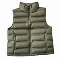 thumbnail image 3 of Gamivast Women's Quilted Vest Padded Lightweight Stand Collar Zip up Jackets with Zipper Pockets Oversized Sleeveless Warm Winter Coats Fall Trendy Puffer Outerwear, 3 of 3