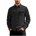 thumbnail image 1 of Ceisia Veste Décontractée Mode Homme Couleur Unie Chaude en Polaire Col à Revers Cadeau Manches Longues, 1 of 8