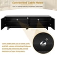 thumbnail image 4 of TV Console with 4 Doors, TUANLUO TV Stand for TVs up to 78", Wood Television Stand, TV Cabinet with Adjustable Shelves, Modern Entertainment Center, TV Stand Furniture for Living Room Bedroom, Black, 4 of 10
