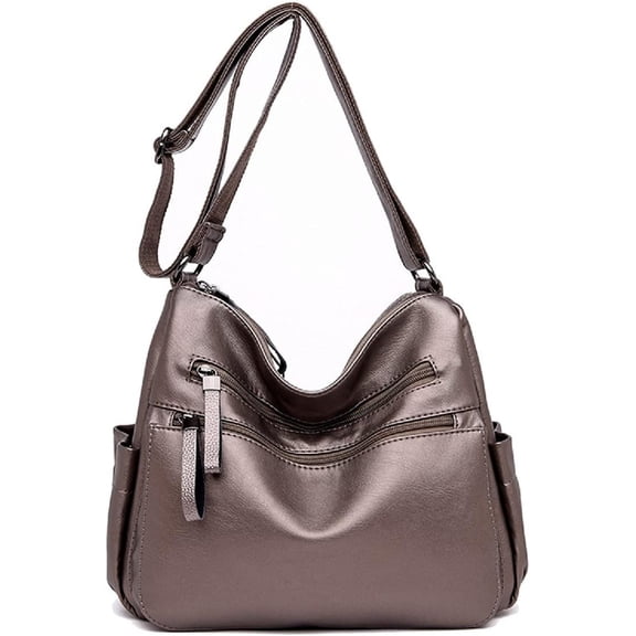 Crossbody Bags for Women Pocketbooks Soft PU Leather Purses and Handbags Multi Pocket Shoulder Bag