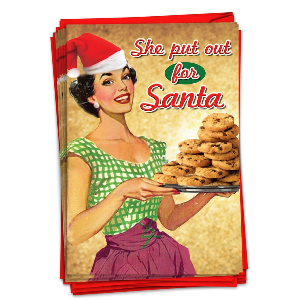 12 Funny Christmas Cards Boxed (1 Design, 12 Cards) She Put Out for