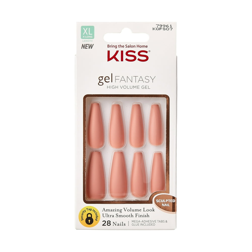 KISS Gel Fantasy Sculpted Nails XL Nails - Hoopla - Walmart.com ...