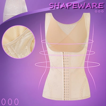 

UMfun Women Waist Trainer Belt Post Partum Lace Body Shaper Corset Tummy Slimming Girdles Shaping Clothes Lower Belly Fat Beige 2XL