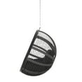 thumbnail image 5 of GDF Studio Therese Indoor/Outdoor Rope Weave Hanging Chair with 8 Foot Chain (NO STAND), Gray and Black, 5 of 10
