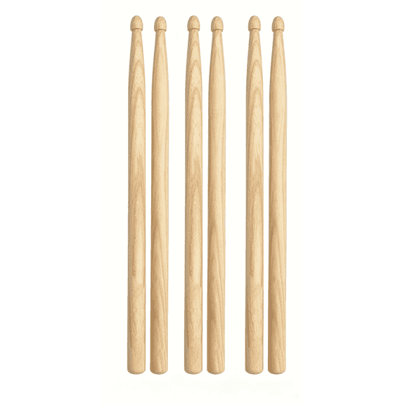 TWGRNF 3 Pairs 5A Hickory Drum Sticks, Wooden Drumsticks for Beginners, Practice and Band Performance