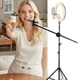 thumbnail image 6 of Dual-Phone Tripod for Live Streaming, Meetings, Travel - Sturdy Iron, Adjustable to 67", Portable Foldable Stand for Hiking, 6 of 11