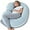 Green Jersey, variant on Pregnancy Pillow,Queen Rose Maternity Body Pillow for Sleeping, C Shaped Body Pillow for Pregnant Women with Removable Purple Jersey Cover