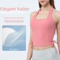 thumbnail image 1 of Chaleco deportivo de yoga sin espalda para primavera y verano, con cordón para mujer, con almohadilla para el pecho y cuello, para correr, 1 of 5