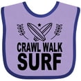 thumbnail image 3 of Inktastic Surfing Cute Crawl Walk Surf Boys or Girls Baby Bib, 3 of 4