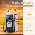 thumbnail image 6 of Tirrinia 2 Bottle Wine Tote Carrier - Leakproof & Insulated Padded Versatile Wine Cooler Bag, 6 of 7