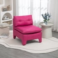 thumbnail image 3 of Modern Single Lazy Chair With Movable Backrest Pillow Solid Wood Legs Cushioned Deep Seat Single Sofa Chair For Living Room, 3 of 9