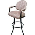 thumbnail image 3 of Crackle Glass Metal Pub Set 26" Swivel Counter Stools M-70 Watusi Madder - Grey, 3 of 4
