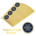 thumbnail image 3 of 25 Sheet Self Adhesive Gold Foil Embossed Stickers Medal Decoration Sticker Flat Round Snowflake Pattern 5x5cm, 3 of 7