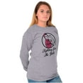 thumbnail image 3 of Breast Cancer Fighter Rosie Riveter Women's Long Sleeve T Shirt Brisco Brands S, 3 of 6