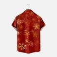 thumbnail image 5 of IROINNID Christmas Hawaiian Shirt for Men Button Up Short Sleeve Graphic Print Xmas Gift Christmas Vacation Shirt,Red, 5 of 6