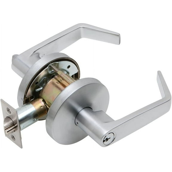 Falcon W511P DAN 626 Dane Satin Chrome Medium Duty Keyed Entry/Office Lever