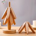 thumbnail image 5 of 2024 Kitchen Trivet Hot Pans Holder Wooden Coaster Wooden Pad Bowl Holder For Home 26-27s, 5 of 5