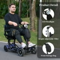 thumbnail image 6 of Ouyessir Foldable 4 Wheels Mobility Scooters for Seniors and Adults，300 lbs Capacity, 25-Mile Range, Lithium Battery, 3 Speed Modes, 11.2 mph Max Speed, with Front Storage Bag,Blue, 6 of 10