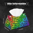 thumbnail image 6 of Lsque Rainbow Butterflies Printed Long Tissue Box Cover Holder, Facial Paper Organizer Dispenser,Triangle with Bottom Belt, PVC Leather Decorative Organizer, 6 of 9