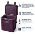 thumbnail image 3 of Hielera YETI Roadie 24, color morado nórdico, 24 litros de capacidad, 3 of 9