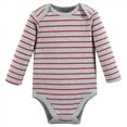 thumbnail image 4 of Hudson Baby Infant Boy Cotton Long-Sleeve Bodysuits, Valentine Truck, 0-3 Months, 4 of 5