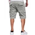 thumbnail image 2 of Men's Cargo Pants Drawstring Color-block Casual Shorts, 2 of 3