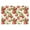 Red, variant on Strawberries with Floral 4 PCs Placemats Set Linen Non-Slip Table Mat Rectangular Washable for Dining Kitchen Party 12"x18"