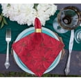 thumbnail image 5 of GZHJMY Vintage Poinsettia Flowers Cloth Napkins, Set of 6 20 x 20 Inch Soft & Comfortable Polyester Dinner Napkins for Family, Restaurant, Weddings, Parties, Celebration, 5 of 5