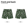 thumbnail image 4 of Rocae Green Snakeskin for Teen Beach Trunks Boys Swim Trunks with Compression Liner Quick Dry Board ShortsMedium, 4 of 9