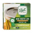 thumbnail image 3 of (6 pack) Ball 12-Pack Wide Mouth Canning Jar Lids, One-Piece Mason Jar Lids for Canning and Preserving, Replacement Lids for Ball Wide Mouth Mason Jars, 3 of 10