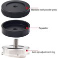 thumbnail image 5 of Dispensador de café de 58 mm, dispensador de café de doble cabeza en polvo de acero inoxidable, nivelador de ambos lados, herramienta de barista de profundidad ajustable, 11 Feliz Sencillez, 5 of 5