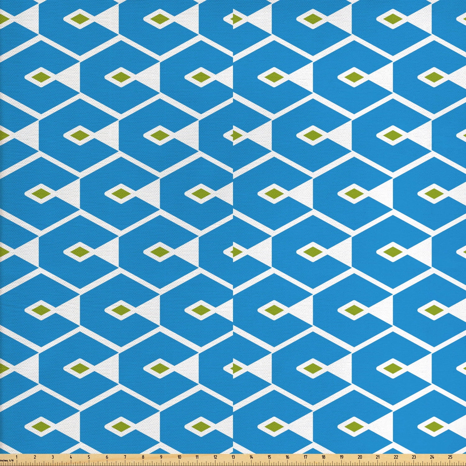 Geometric Upholstery Fabric by the Yard, Bicolour Design Modern Simplistic Pattern with Rhythmic