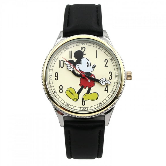 Mickey Mouse Retro Art Watch Hands Black and Gold Analog Watch