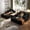 Black, variant on Kelyda 67"x48" Oversized Chaise Lounge Chair Indoor, Modern Boneless Cloud Corduroy Couch Sofa Sleeper Bed Green